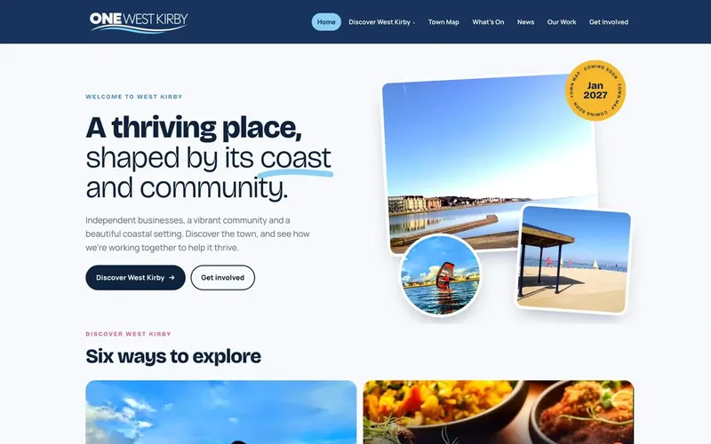 One West Kirby website homepage